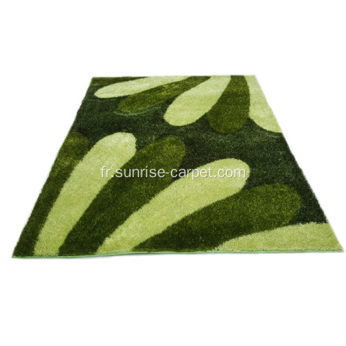 Tapis 100% Polyester Soie Shaggy avec motif 1200D